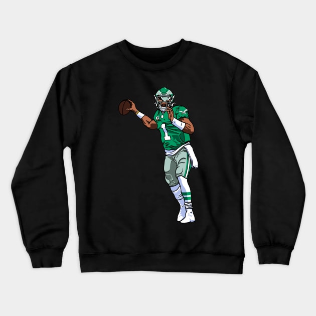 Jalen Hurts Crewneck Sweatshirt by ThePunkPanther